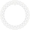 Hampton Art - Tags - Round - Lace - White