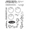 Hampton Art - Post Script Clear Stamps - by Kolette Hall - Dates and Flourishes, CLEARANCE