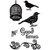 Hampton Art - 7 Gypsies - Cling Mounted Rubber Stamps - Bird Song