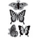 Hampton Art - 7 Gypsies - Cling Mounted Rubber Stamps - Butterflies