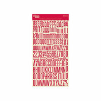 Jillibean Soup - Alphabeans Collection - Alphabet Cardstock Stickers - Tomato Red