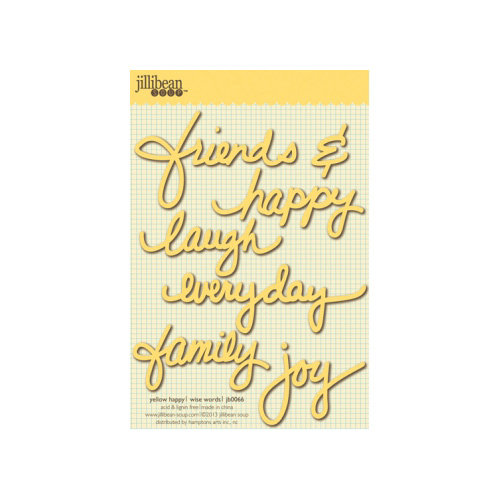 Jillibean Soup - Wise Words - Cardstock Stickers - Happy - Yellow