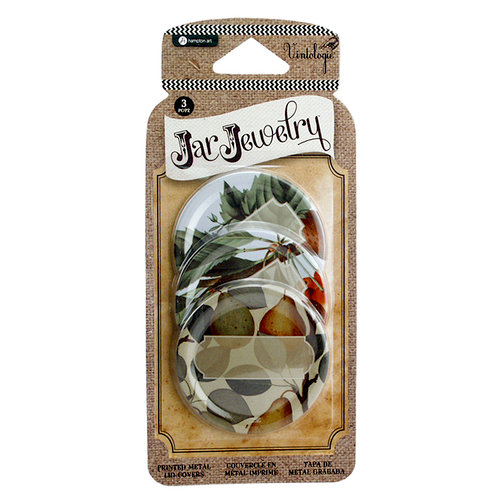 Hampton Art - Jar Jewelry Collection - Printed Jar Lids - Fruit