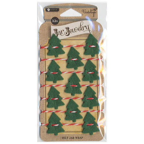 Hampton Art - Jar Jewelry - Christmas - Felt Jar Wrap - Trees