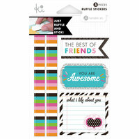 KI Memories - Mini Celebrations Collection - Ruffles - Layered and Stitched Cardstock Stickers - Best Friends