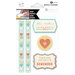 KI Memories - Mini Celebrations Collection - Ruffles - Layered and Stitched Cardstock Stickers - Remember