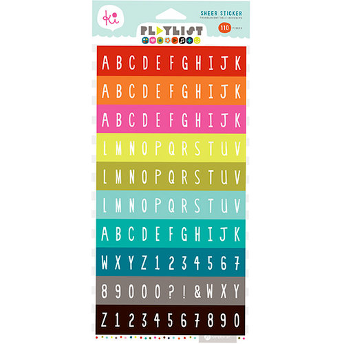 KI Memories - Playlist Collection - Vellum Stickers - Glass Block Alphabet