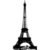 Hampton Art - Wood Mounted Stamps - Eiffel Tower