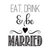 Hampton Art - Wood Mounted Stamps - Eat, Drink and Be Married