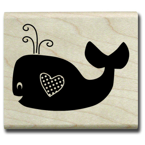Hampton Art - Wood Mounted Stamps - Whale