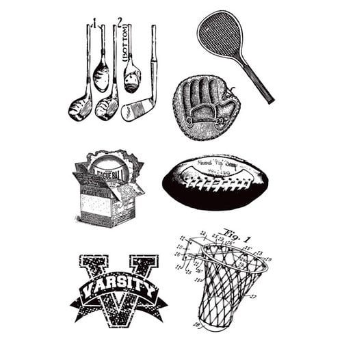 Hampton Art - 7 Gypsies - Clear Acrylic Stamps - Varsity