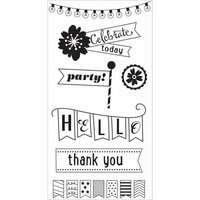 Hampton Art - Clear Acrylic Stamps - Celebrate Today