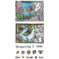 Hampton Art - Color Me Collection - Clear Acrylic Stamps - Beautiful