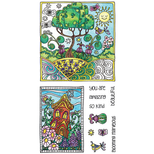 Hampton Art - Color Me Collection - Clear Acrylic Stamps - Amazing