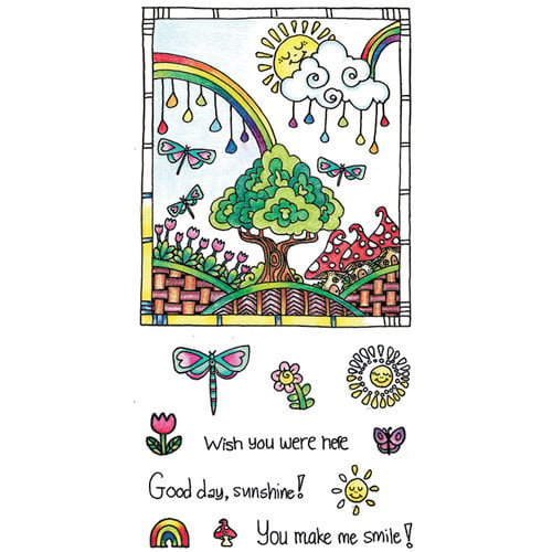 Hampton Art - Color Me Collection - Clear Acrylic Stamps - Sunshine