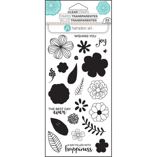 Hampton Art - Clear Acrylic Stamps - Layer Flower Joy