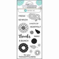 Hampton Art - Clear Acrylic Stamps - Layer Flower Thanks