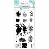 Hampton Art - Clear Acrylic Stamps - Layer Tropical