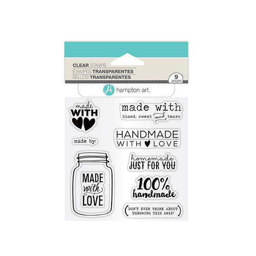 Hampton Art - Clear Acrylic Stamps - Made with Love