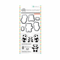 Hampton Art - Die and Clear Acrylic Stamp Set - Panda