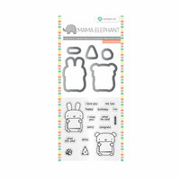 Hampton Art - Die and Clear Acrylic Stamp Set - Dos Amigos