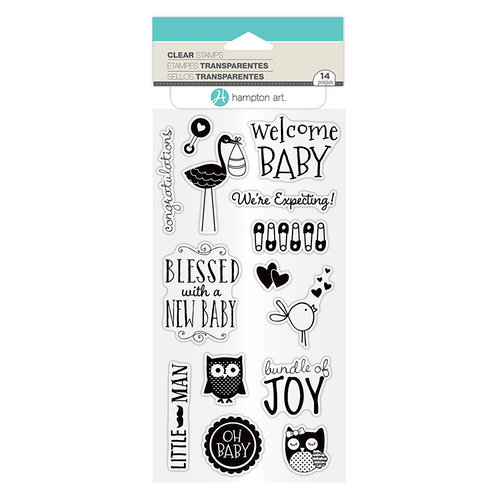 Hampton Art - Clear Acrylic Stamps - New Baby