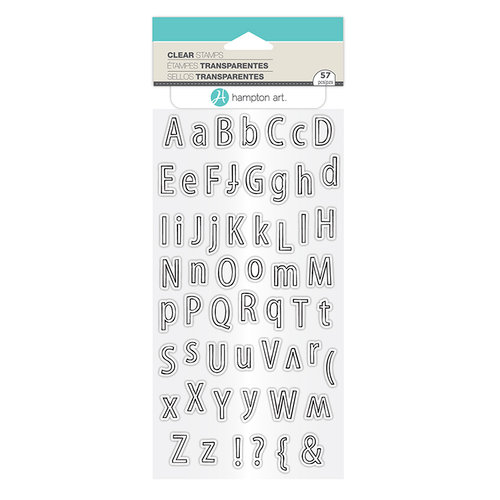 Hampton Art - Clear Acrylic Stamps - Alphabet Outlined