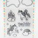 Hampton Art - Die and Clear Acrylic Stamp Set - Over the Rainbow