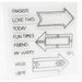 Hampton Art - Die and Clear Acrylic Stamp Set - Color Me Arrows
