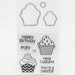 Hampton Art - Die and Clear Acrylic Stamp Set - Cupcakes