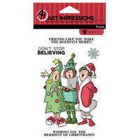 Art Impressions - Christmas - Clear Photopolymer Stamp Set - Merriest