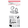 Hampton Art - Valentine's Day Collection - Die and Clear Acrylic Stamp Set - Sending Love