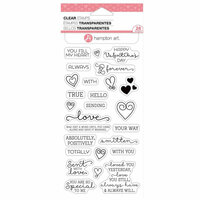 Hampton Art - Valentine's Day Collection - Clear Acrylic Stamps - Love Words