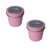 Hampton Art - Small Round Tin with Clear Lid - 2 Pack - Pastel Pink