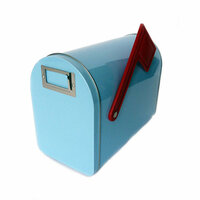 Hampton Art - Tin Mailbox - Medium - Pastel Blue