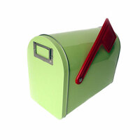 Hampton Art - Tin Mailbox - Medium - Pastel Lime