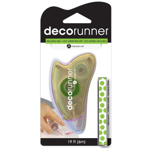 Deco Runner - Decorative Tape Runner - Large Green Polka Dots