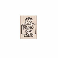 Hero Arts - Woodblock - Wood Mounted Stamps - Please Sign