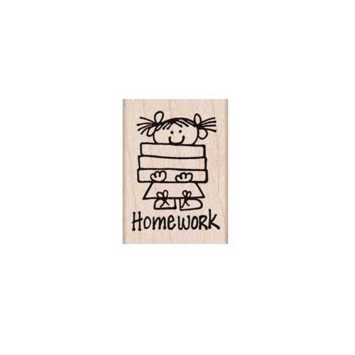Hero Arts - Woodblock - Wood Mounted Stamps - Homework