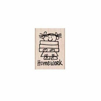 Hero Arts - Woodblock - Wood Mounted Stamps - Homework