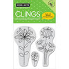 Hero Arts - Clings - Repositionable Rubber Stamps - Curly Flowers