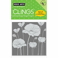 Hero Arts - Clings - Repositionable Rubber Stamps - Poppy Background