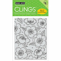 Hero Arts - Clings - Repositionable Rubber Stamps - Floating Blossoms, CLEARANCE