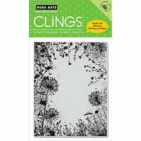 Hero Arts - Clings - Repositionable Rubber Stamps - Dandelion Frame