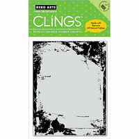 Hero Arts - Clings - Repositionable Rubber Stamps - Aged Print Frame