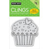 Hero Arts - Clings - Repositionable Rubber Stamps - Large Cupcake