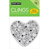 Hero Arts - Clings - Valentines - Repositionable Rubber Stamps - Hearts and Flowers, CLEARANCE