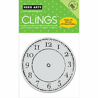 Hero Arts - Clings - Repositionable Rubber Stamps - Big Clock