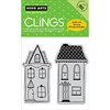 Hero Arts - Clings - Repositionable Rubber Stamps - 2 Houses