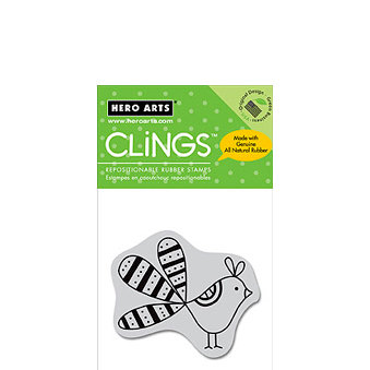 Hero Arts - Clings - Repositionable Rubber Stamps - Little Fancy Bird